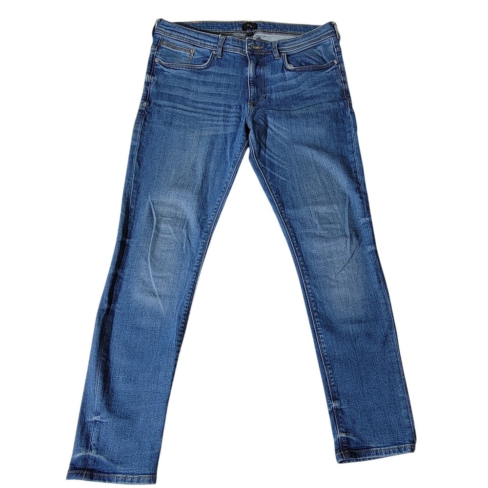 River Island Sid Skinny Stretch Mens Jeans Blue Medium Wash 32x30